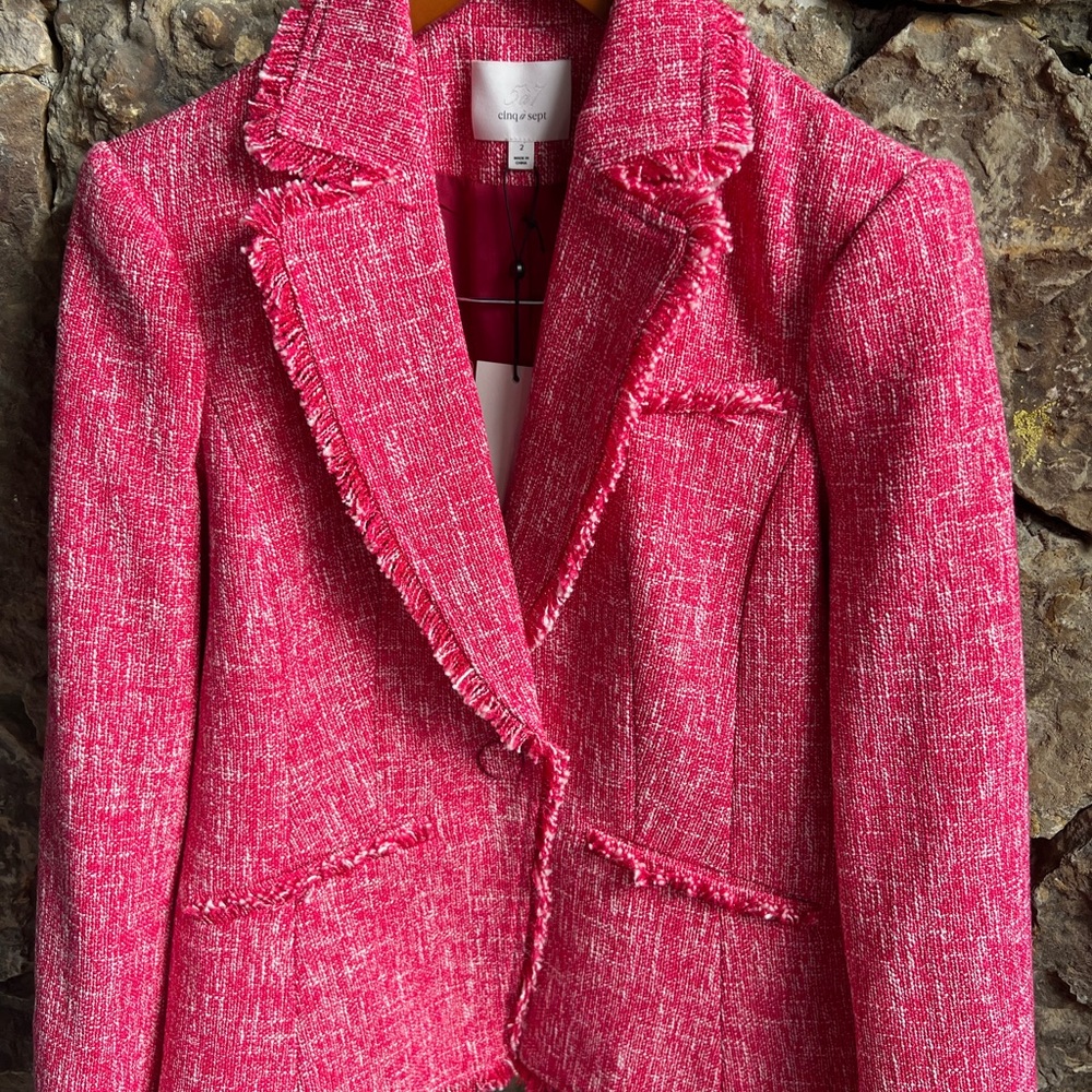 NWT- Cinq a Sept Tweed Blazer - Picture 4 of 13